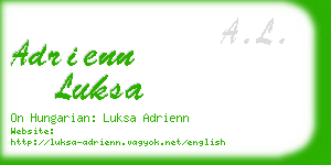 adrienn luksa business card